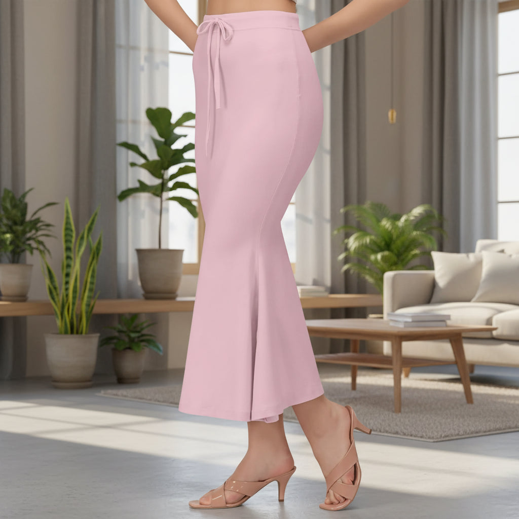 Orchid Pink Lycra Everyday Comfort Saree Shapewear For Women Alna Apparels