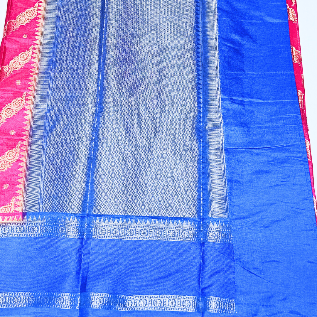Pink Banarasi Georgette Saree Alna Apparels
