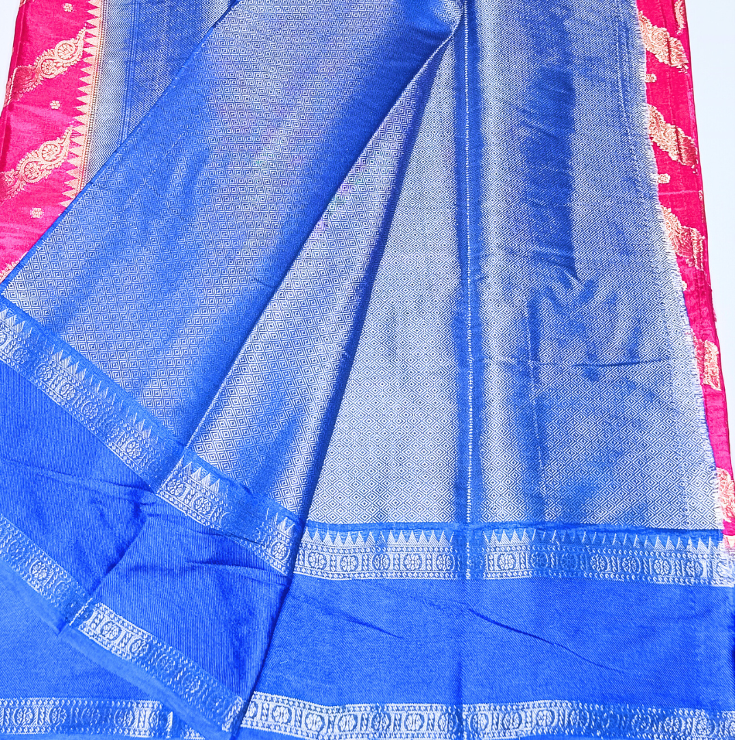 Pink Banarasi Georgette Saree Alna Apparels