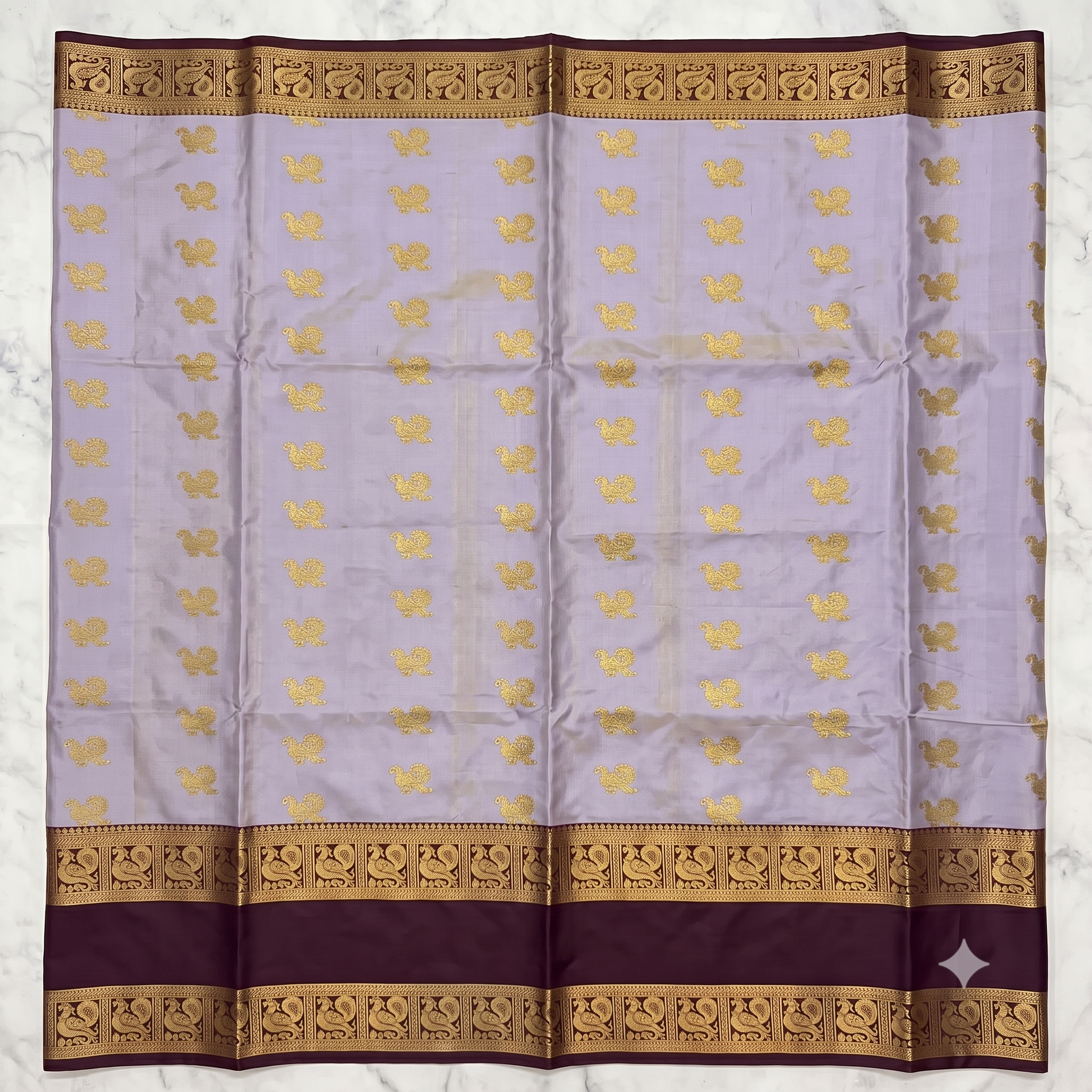 Purple Banarasi Semi Kathan Silk Saree Alna Apparels