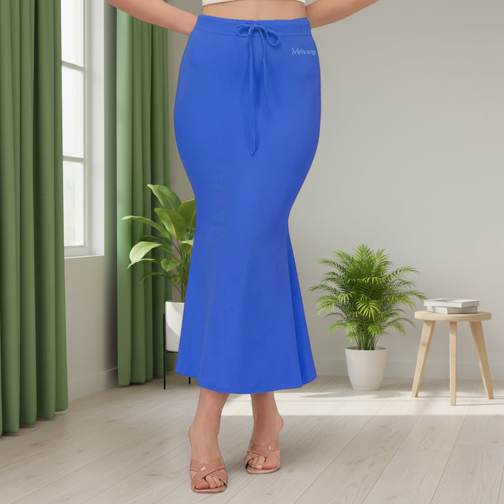 Royal Blue Color Lycra Everyday Comfort Saree Shapewear For Women Alna Apparels