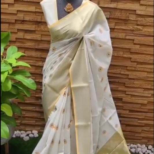 White Color Nita Ambani Inspired Banarasi Silk Saree Alna Apparels