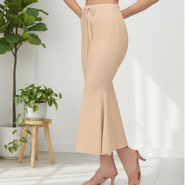 Skin Color Lycra Everyday Comfort Saree Shapewear For Women Alna Apparels