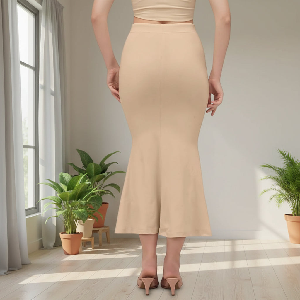 Skin Color Lycra Everyday Comfort Saree Shapewear For Women Alna Apparels