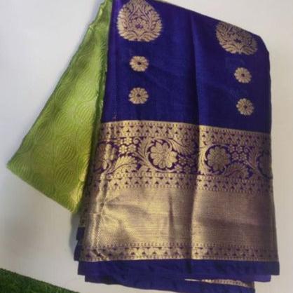Green Banarasi Zari Tanchui Saree Alna Apparels