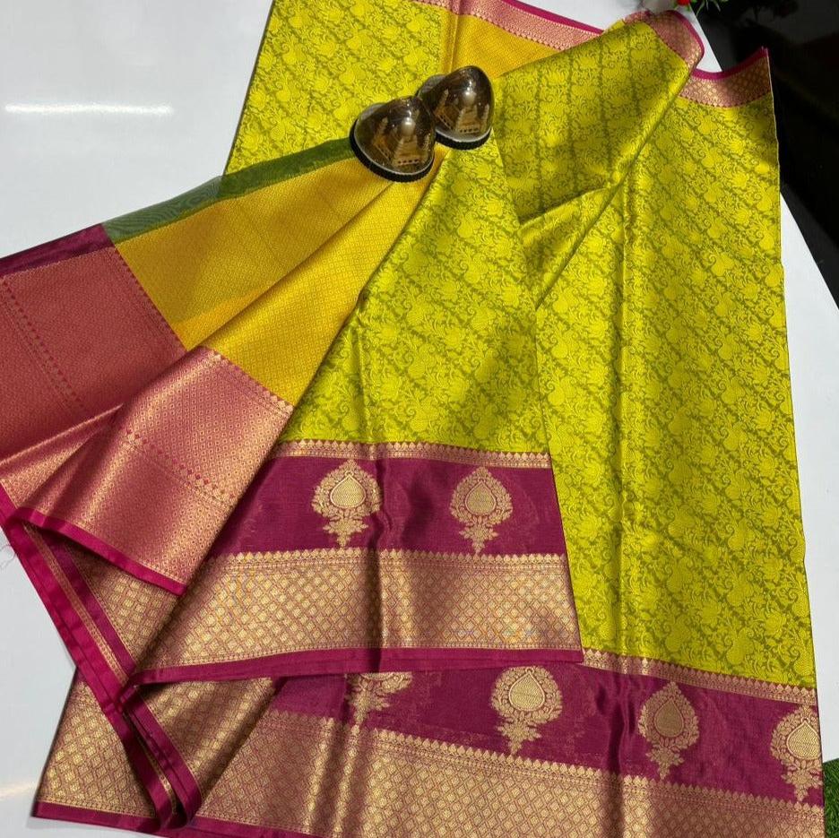 Green Kora Muslin Tanchui Saree Alna Apparels