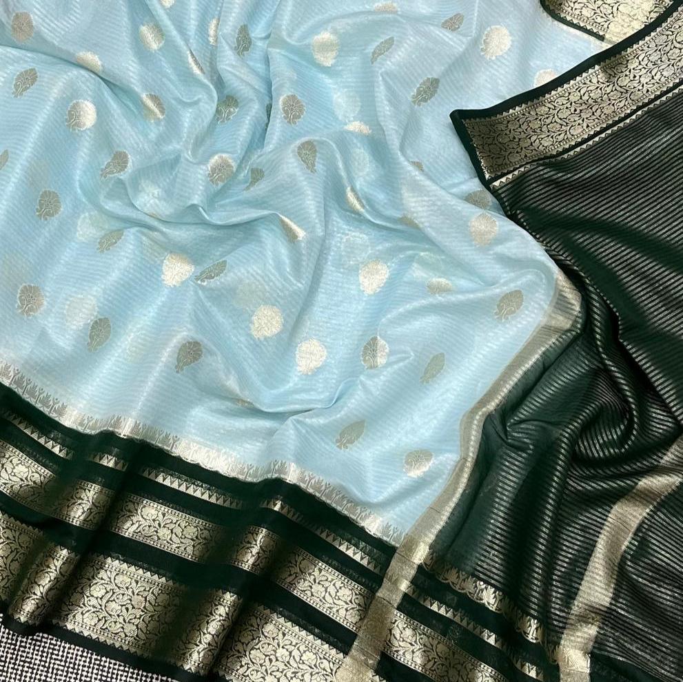 Green Banarasi Georgette Saree Alna Apparels