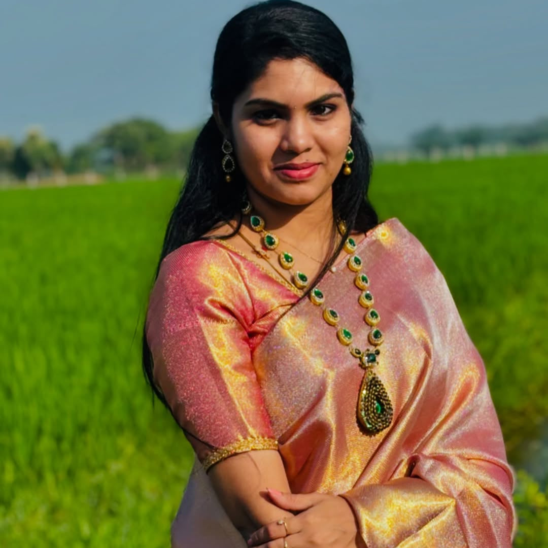 Jothika inspired Pink Banarasi Tissue Silk Saree Alna Apparels