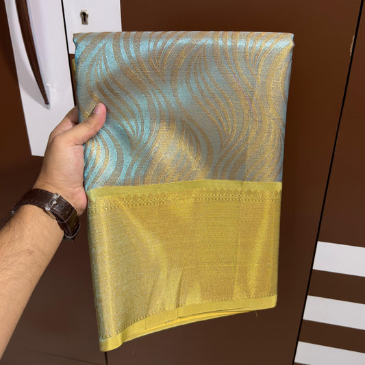 Blue Color Banarasi Tissue Silk Saree Alna Apparels