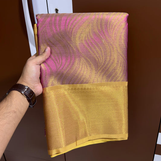Pink Color Banarasi Tissue Silk Saree Alna Apparels