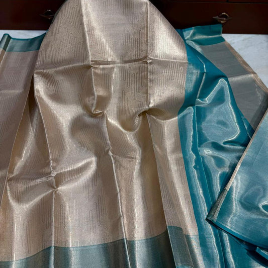 Gold Banarasi Tissue Silk Saree Alna Apparels