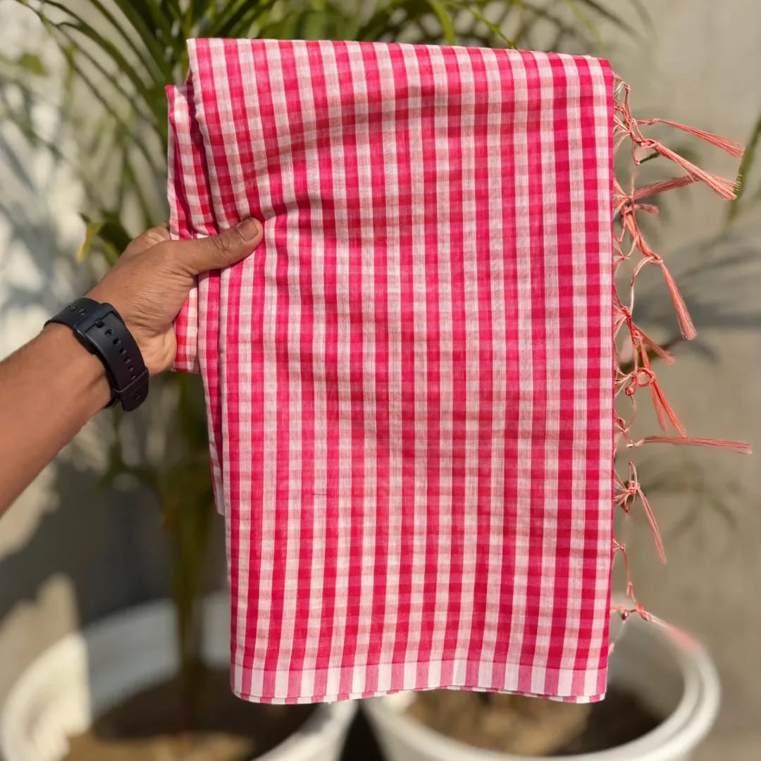 Nayantara inspired Pink Banarasi Kathan Tissue Silk Saree Alna Apparels