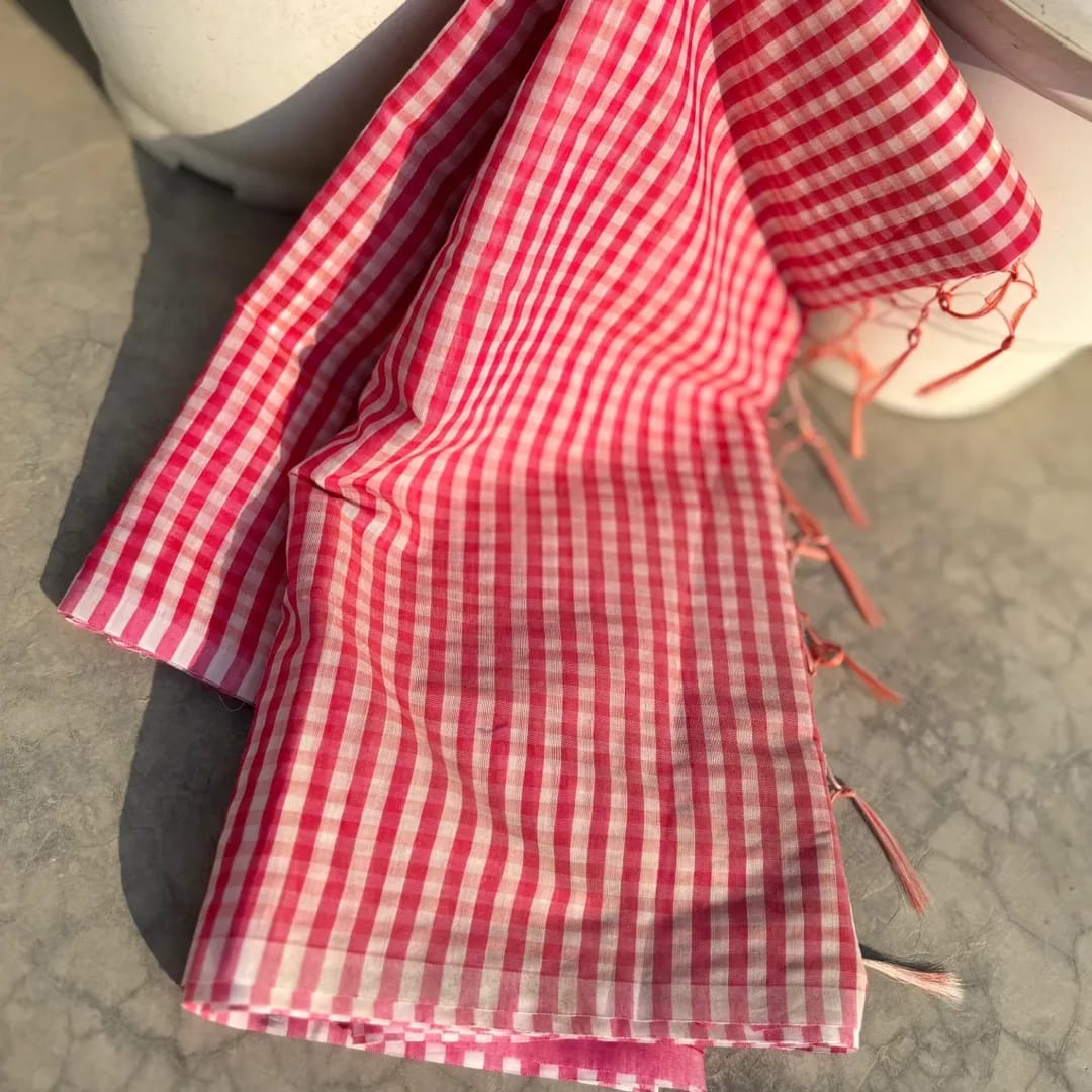 Nayantara inspired Pink Banarasi Kathan Tissue Silk Saree Alna Apparels