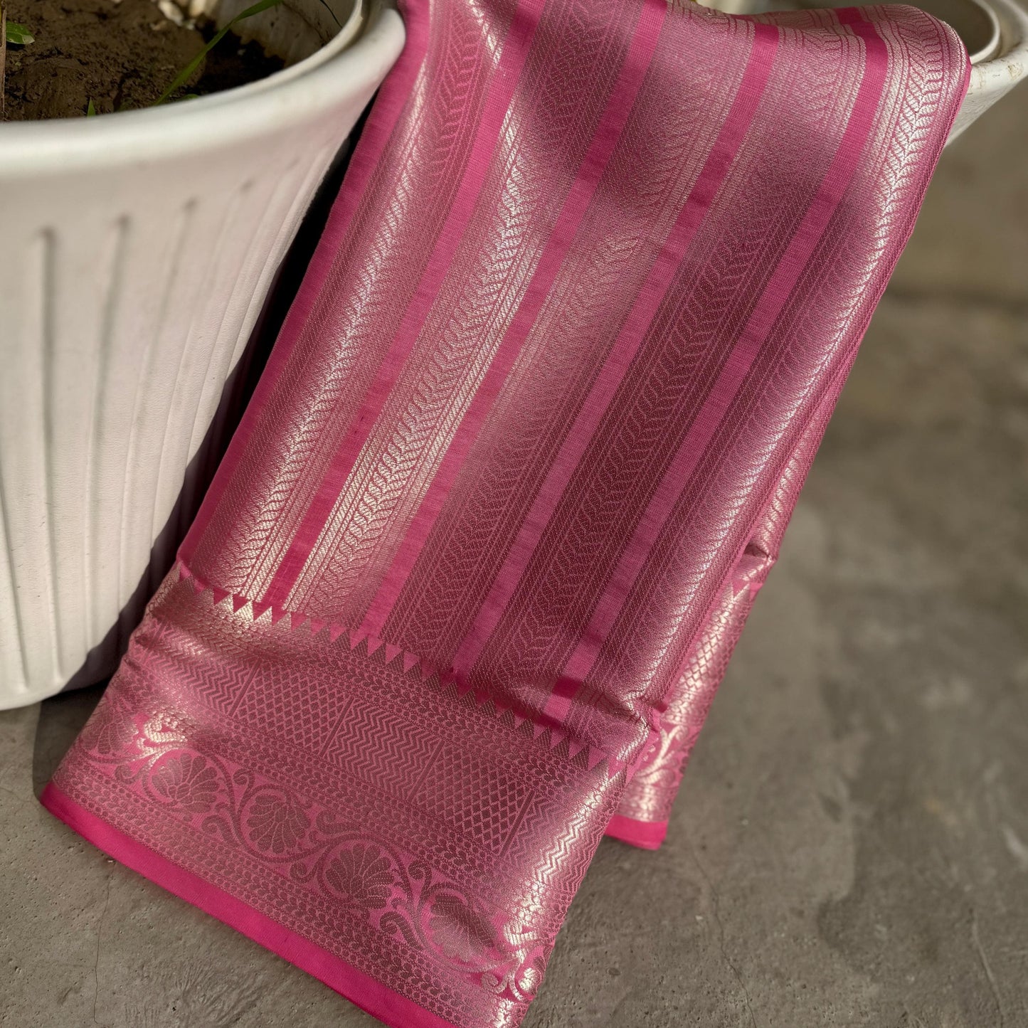 Srileela inspired Pink Banarasi Tissue Silk Saree Alna Apparels