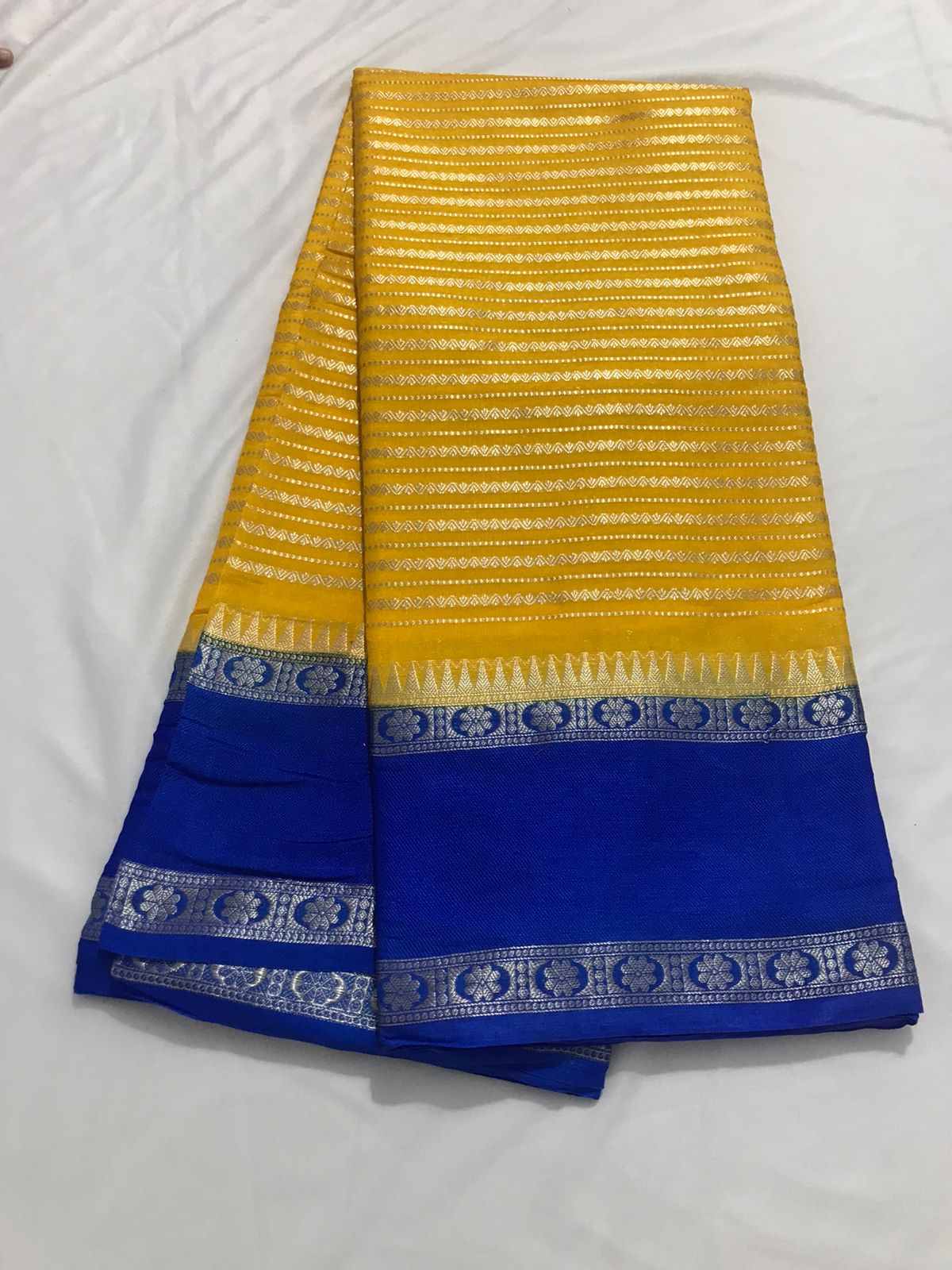 Yellow Banarasi Saree Alna Apparels